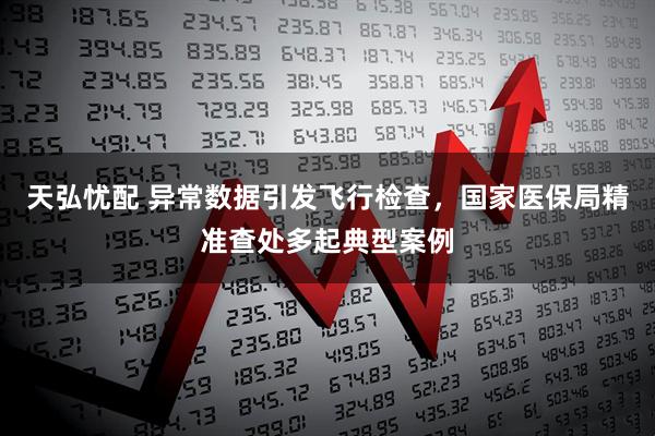天弘忧配 异常数据引发飞行检查，国家医保局精准查处多起典型案例